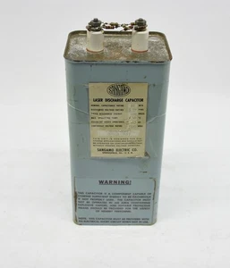 Condensatore di scarica laser alta tensione Sangamo vintage 16uF 3100V 5KV 200 Joule - Foto 1 di 10