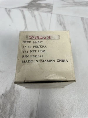 Ametek 2" 160PSI/KPA 1/4NPT CBM 164334 P781642 Air Pressure Gauge AU-2457-FK - Image 1 of 4