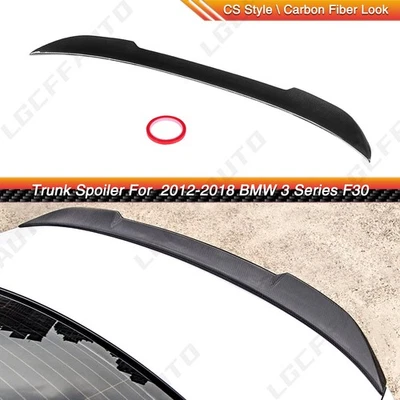 Alerón labial trasero estilo carbono para BMW F30 serie 3 F80 M3 2012-2018 Foto 1 de 4