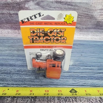 Vtg Ertl Diecast Tractor 1/64 scale Deutz-allis tractor rear Duals orange/black - Image 1 of 4