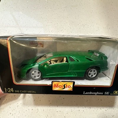 Lamborghini Diablo SE 30 Aniversario De Colección Maisto Púrpura Nuevo Caja Abierta Verde Foto 1 de 4