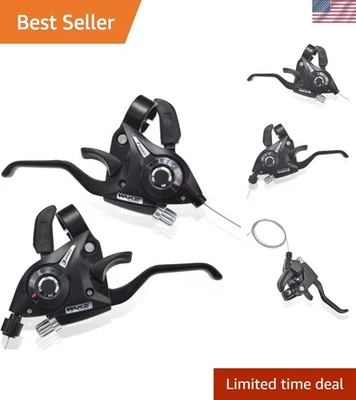 Ergonomic Bicycle Brake Levers and Shifter Combo - 21 Speed for Ultimate Control - Image 1 of 4