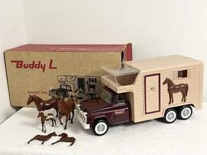 1960s Buddy L 5463 Horse Van W/3 Horses Very Nice Original Condition W/Box - Picture 1 of 14