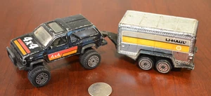 VINTAGE TOOTSIETOY HARD BODY DIECAST METAL TOUGH UHAUL TRAILER NISSAN PATHFINDER - Picture 1 of 6