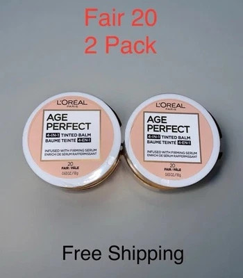 (2) Loreal Paris Age Perfect 4-in-1 Tinted Balm #20 FAIR NEW & SEALED RETIRED - Image 1 of 3