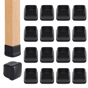 24 Pcs Chair Leg Sliders for Carpet, Square Black Chair Glides Teflon Furnitu... - Picture 1 of 7