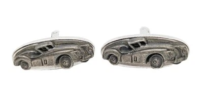 Gemelos convertibles Roadster de peltre vintage de peltre tono plateado Foster Foto 1 de 2