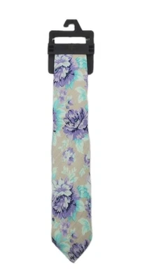 Gravata JF J Ferrar floral tamanho único designer adulto nova, nova com etiquetas - Imagem 1 de 4