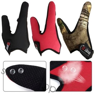 1x Fishing Gloves Finger Casting Stall Two-finger Left/Right Antislip Protective - image 1 of 4
