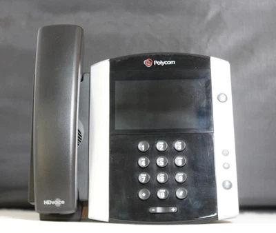 Lote de 10 teléfonos de oficina Polycom VVX 600 IP con auricular y soporte Foto 1 de 4
