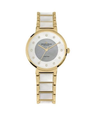 JACQUES LEMANS Mujer Analógico Eco-Drive Reloj Informal Vestido Clásico Color Plateado Di Foto 1 de 4