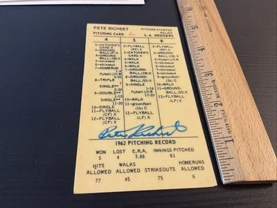 ПОДПИСАННАЯ карточка дебют 1962 Пит Ричерт - Изображение 1 из 2