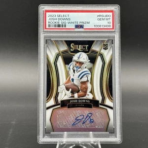 2023 Select Rookie Signatures White Prizm/35 Josh Downs PSA 10 GEM MT Auto RC - Imagen 1 de 3