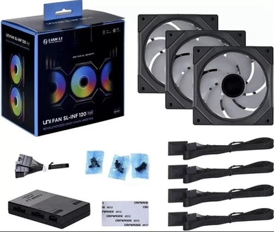 LIAN LI UNI FAN SL-INF 120 RGB INFINITY 120mm ARGB Fan 3-Pack (UF-SLIN120-3B) - Image 1 of 4