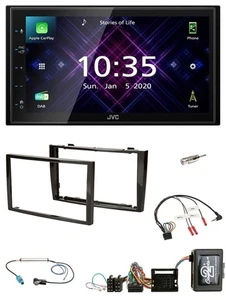 JVC DAB 2DIN Lenkrad Bluetooth USB Autoradio für Peugeot 308 07-09 PDC schwarz - Bild 1 von 12
