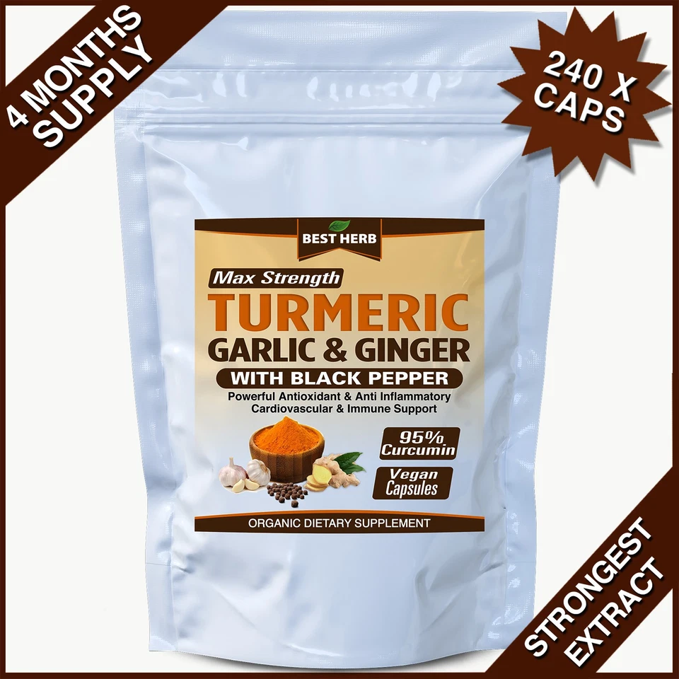 300 X Capsules Turmeric Curcumin 95 Curcuminoid Longa Linn Tumeric Antioxidant