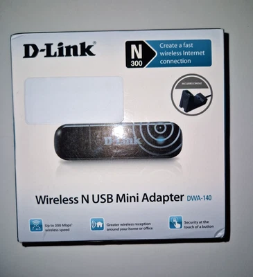 NEW SEALED  D LINK DWA 140 WIRELESS N USB MINI ADAPTER - Image 1 of 2