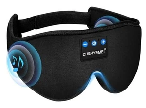 Bluetooth Sleep Headphones Bluetooth Sleep Mask | 3D Eye Mask for Dark Black - Picture 1 of 7