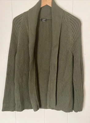 Talbots ребристый свитер кардиган женщин размер XL зеленый толщиной учитель Lagenlook  - Изображение 1 из 4