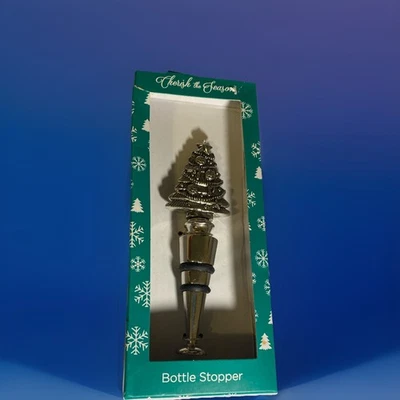 Tapón de vino Cherish The Season Cherish The Season metal vacaciones plata Foto 1 de 4