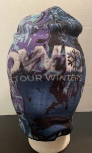 SMART WOOL Pow Print Beanie Hat Protect Our Winters Merino Wool Blend - Picture 1 of 9