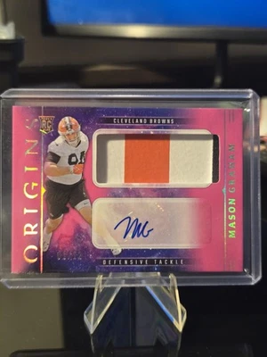 Parche de novato 2025 Origins autógrafos Mason Graham #RJJ-MGM rosa 01/12 AU MEM RC Foto 1 de 2