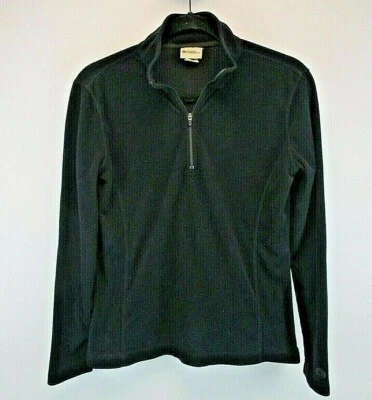 Gander Mtn. Sudadera Pullover Para Mujer S 1/4 Cremallera Ligera Athleisure Negra Foto 1 de 4
