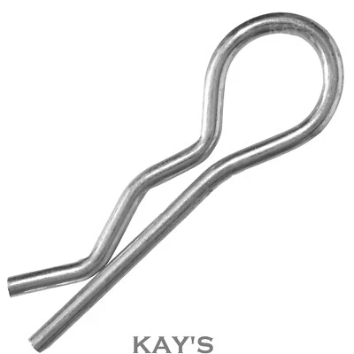 KAYFAST R PINS SHAFT RETAINING CLIPS ZINC PLATED STEEL HAIR PIN SPRING COTTER PIN, KAY'S