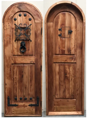 Rustic reclaimed lumber arched top PANTRY DOOR 23 X 80 4" jamb or U choose size Cover
