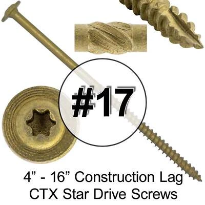 #17 Construction Lag Screw Exterior Coated Torx/Star Drive  - Image 1 of 4