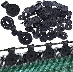 10-100Pcs Shade Cloth Plastic Clips Garden Netting Fixing Clamps Sun Shade - Picture 1 of 23
