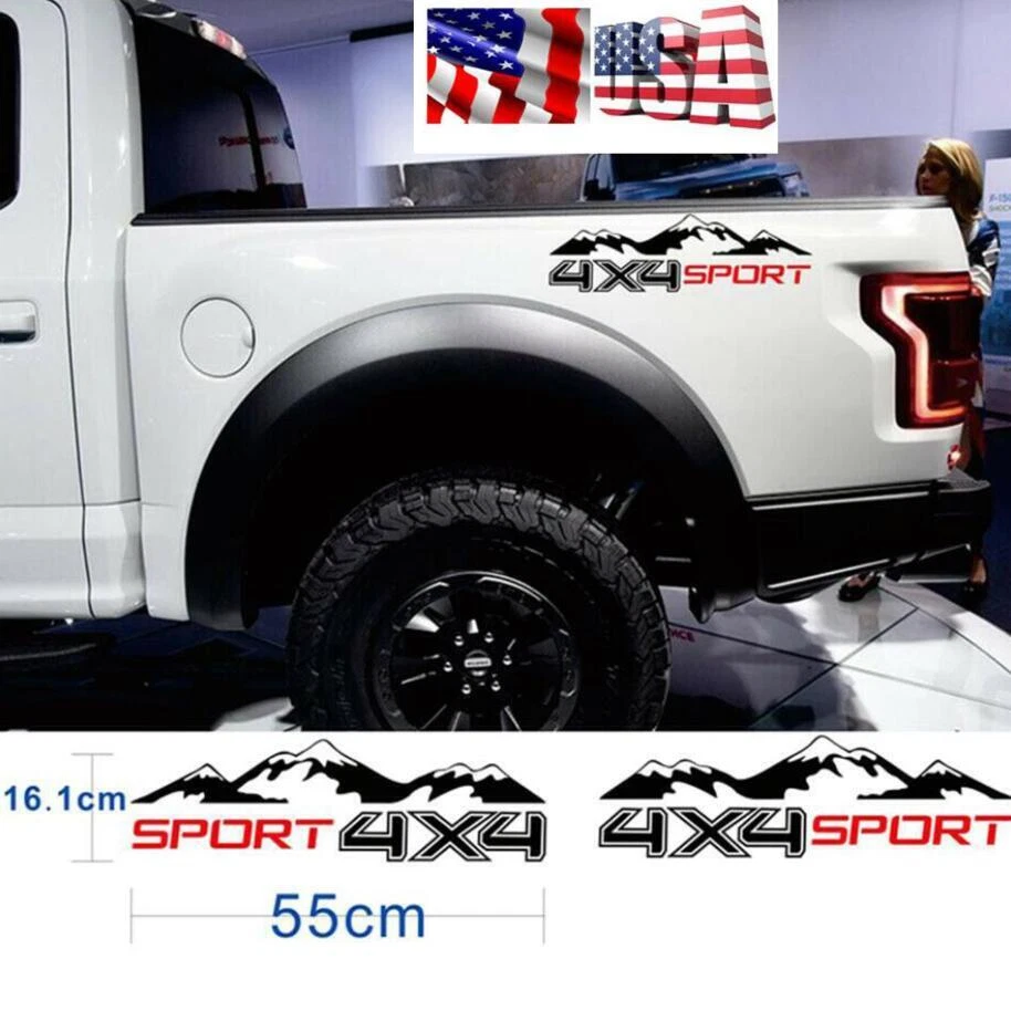 4X4 Mountain SPORT Letra Adhesiva Calcomanía Vinilo Coche Pickup Todoterreno Carrocería Negro Foto 1 de 4