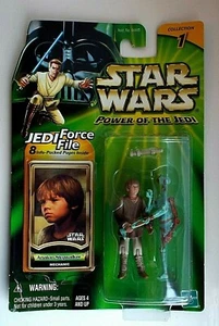 STAR WARS POTJ Power of the Jedi Anakin Skywalker Mechanic Figure + Force File - Picture 1 of 2