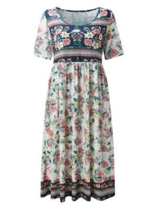 Boho Style Floral Dress. Size 10 - Picture 1 of 4