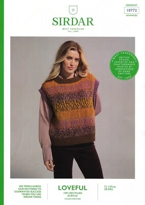 Sirdar DK Knitting Pattern - 10772 Ladies Muticoloured Tank Top - Image 1 of 2