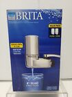 NEW Brita Basic Faucet Mount 2 Filters 1 System - Chrome - Removes 99% of Lead