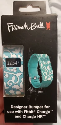 Funda de diseñador French Bull para Fitbit Charge and Charge HR verde azulado nueva en caja Foto 1 de 4