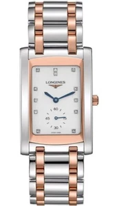 Longines DolceVita Quartz White MOP Dial Rose Gold & Steel Two-Tone Mens Watch - Picture 1 of 3