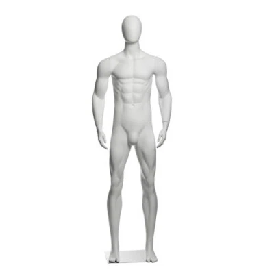 Maniquí irrompible de plástico blanco masculino forma de vestir #PS-MNIP-EGW Foto 1 de 3