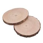 14 cm-16 cm tranche de bois naturel écorce d'arbre cercles en bois lot de 4