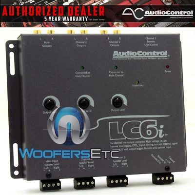 BLACK LC6i AUDIO CONTROL 6-CHANNEL LINE OUTPUT CONVERTER CAR AUDIOCONTROL NEW - Image 1 of 4