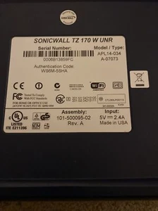 Sonicwall TZ170 APL14-034 Wireless UNR - Afbeelding 1 van 3