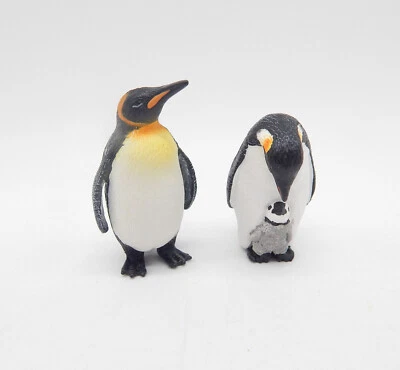 Schleich 14652 Kaiserpinguin - ca. 7 cm & 14632 Kaiserpinguin mit Jungen - 6 cm - Bild 1 von 2