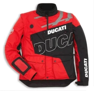 Ducati Mens Reflector Motorcycle Textile Cordura Motorbike Racing Touring Jacket - Picture 1 of 6