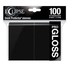 Ultra Pro Gloss Deck Protector Sleeves Eclipse Black 100ct Magic Pokemon FOW