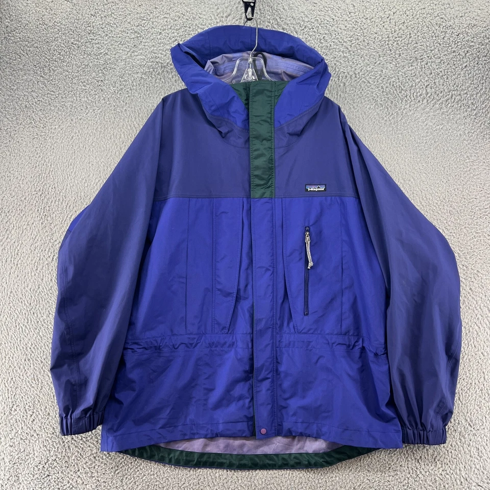 Chaqueta Patagonia De Colección Para Hombres Extra Grande Azul Softshell Con Capucha Cremallera Completa Parka * Foto 1 de 4