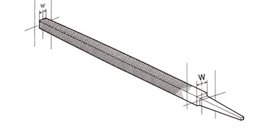 TSUBOSAN Steel File Second Cut 014 Square Type 6" - 16"  made in japan - Image 1 of 4