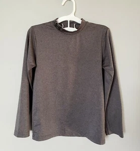 Under Armour All Season Gear Boys Top Shirt 7 Gray Mock Neck Long Sleeve Logo - Picture 1 of 6