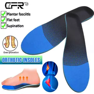Orthotic Shoe Insoles Inserts Flat Feet High Arch Support For Plantar Fasciitis - Picture 1 of 17