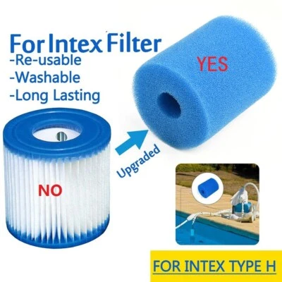 For Intex Type-H Washable-Reusable Swimming Pool Filter Foam Sponge-Cartridge - Image 1 of 4